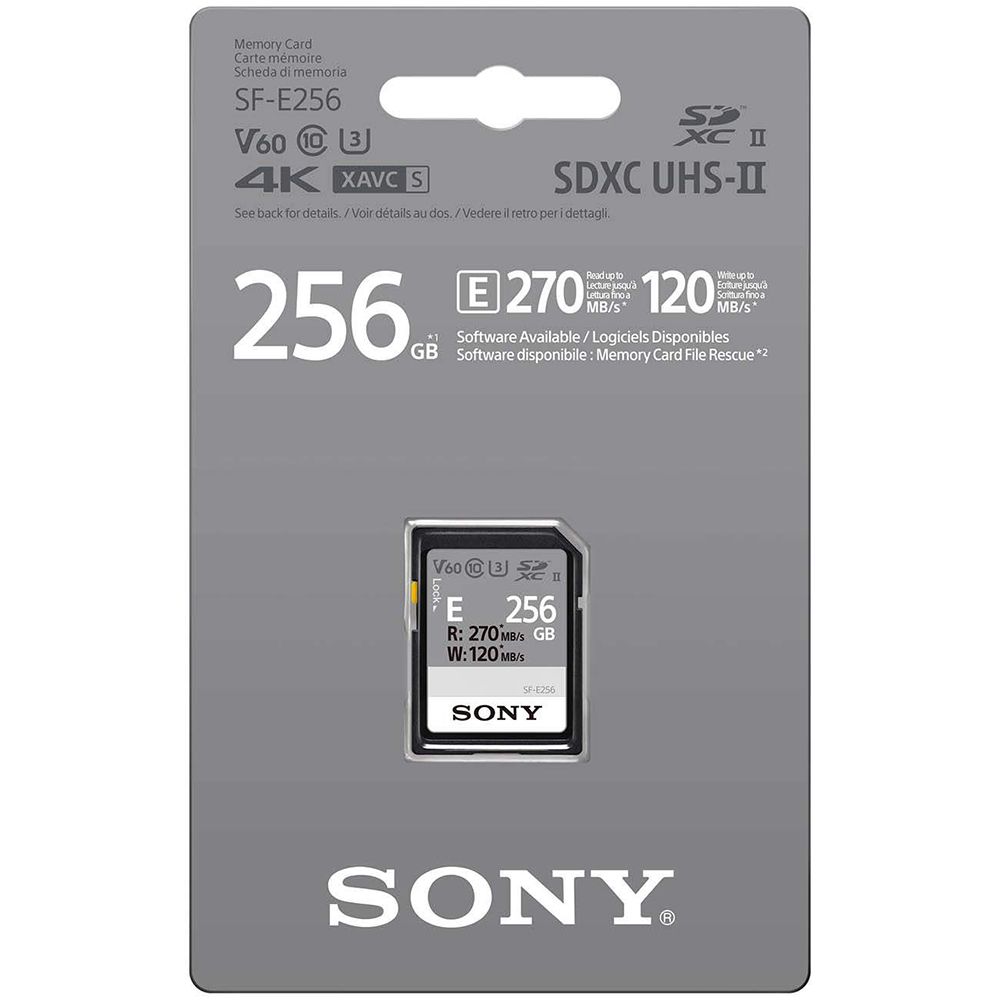 Карта памяти SDXC Sony серии SF-E, 256GB— фото №1