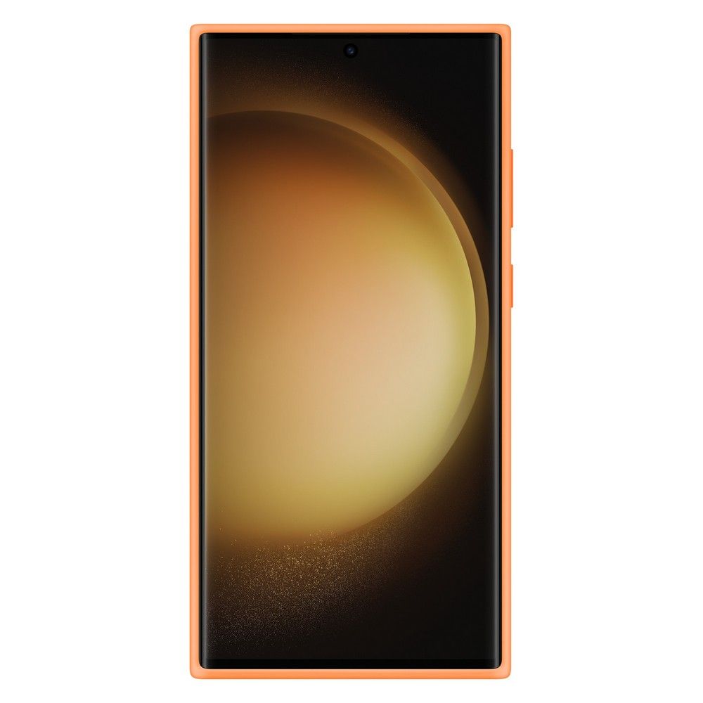 Чехол-накладка Samsung Silicone Case для Galaxy S23 Ultra, силикон, оранжевый— фото №3