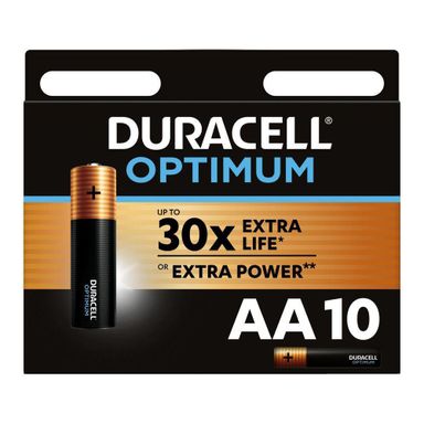 Батарейка Duracell Alkaline LR6 Optimum AA (10шт) блистер