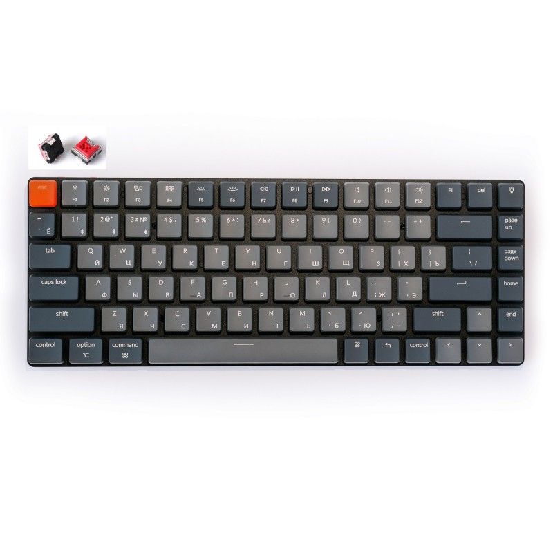 Клавиатура Keychron K3, White LED подсветка, Red Switch, тёмно-серый— фото №0