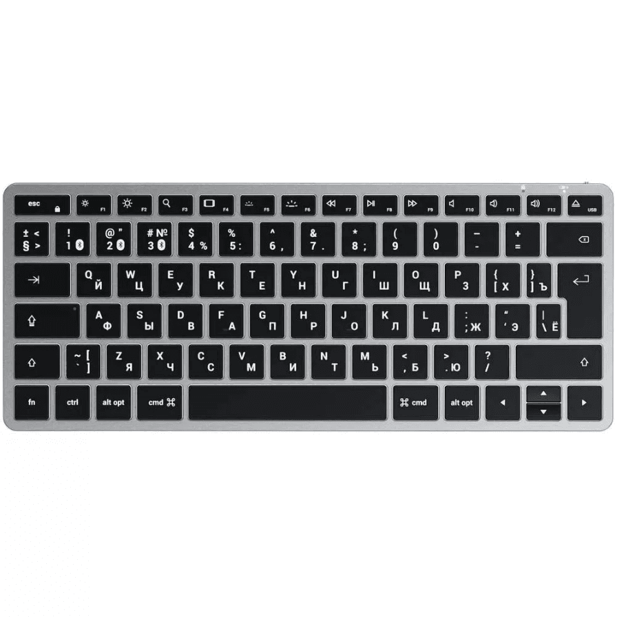 Клавиатура Satechi Slim X1 Bluetooth Backlit Keyboard, серый космос— фото №0
