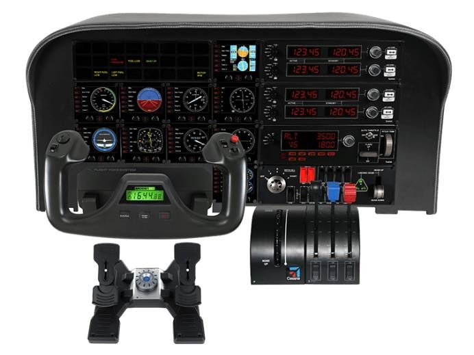 Панель радиоприборов Logitech G Saitek Pro Flight Instrument Panel, черный— фото №6