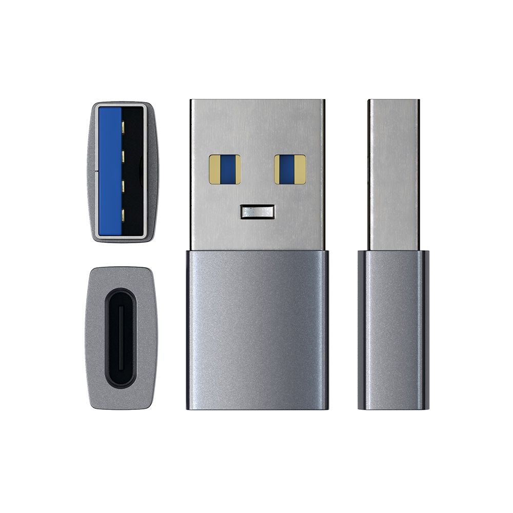 Адаптер Satechi USB Type-A to Type-C Adapter USB / USB-C, серый космос— фото №3