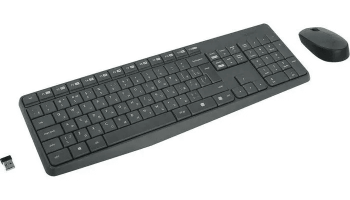 Клавиатура и мышь Logitech Wireless Combo MK235, серый— фото №1