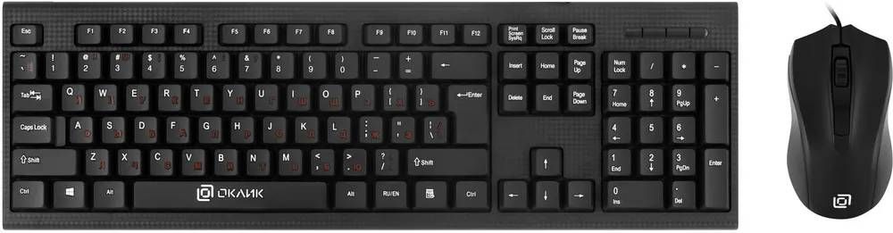 Клавиатура + мышь Oklick 620M,черный 