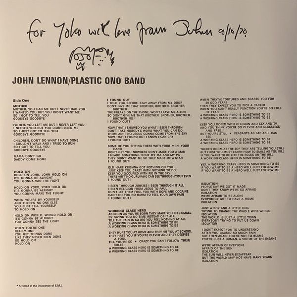 Виниловая пластинка John Lennon / Plastic Ono Band - John Lennon / Plastic Ono Band (deluxe) (2021)— фото №2