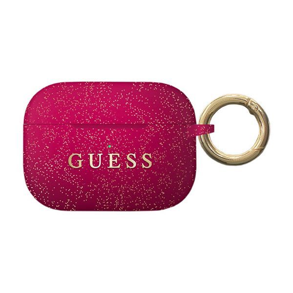 Чехол Guess с кольцом для AirPods Pro, ярко-розовый— фото №0