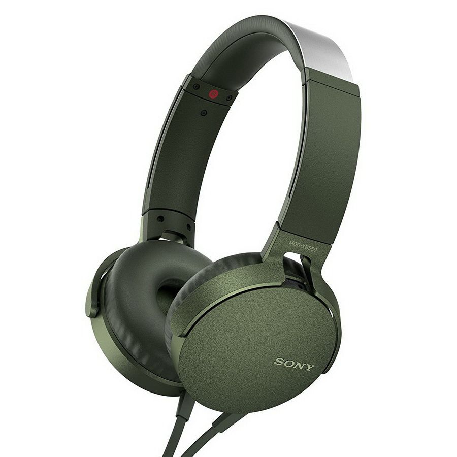 Наушники Sony MDR-XB550AP, зеленый— фото №0