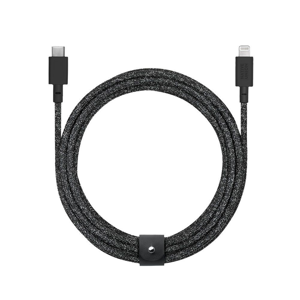 Кабель Native Union Belt Cable USB-C / Lightning, 3м, черный— фото №0