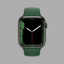 Apple Watch Series 7 GPS 45mm (корпус - зеленый, спортивный ремешок цвета зеленый клевер, IP67/WR50)— фото №1