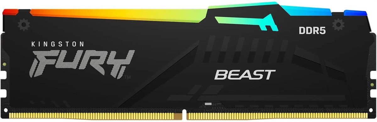 Модуль памяти Kingston FURY Beast Black RGB DDR5 32GB— фото №0