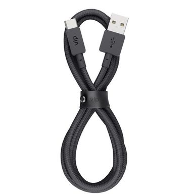 Кабель VLP Nylon Cable USB / USB-C, 1,2м, черный