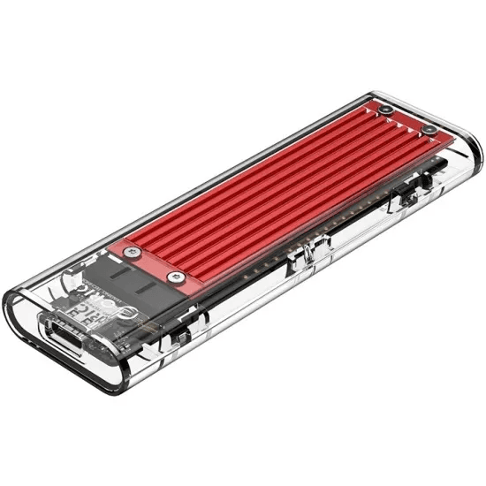 Корпус для SSD Orico TCM2-C3, красный+прозрачный— фото №1