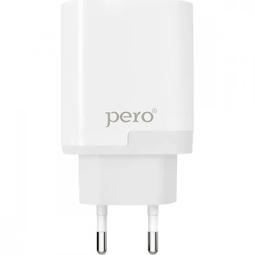 Зарядное устройство сетевое PERO TC05 PD, 18Вт, белый— фото №1