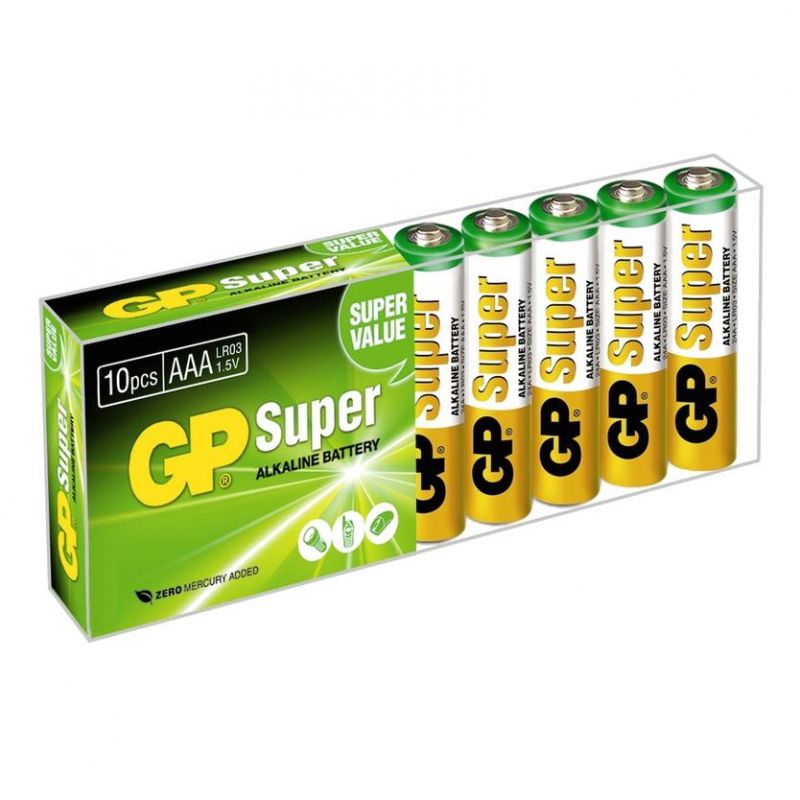 Батарейка GP Super Alkaline 24A LR03 AAA (10шт)— фото №0