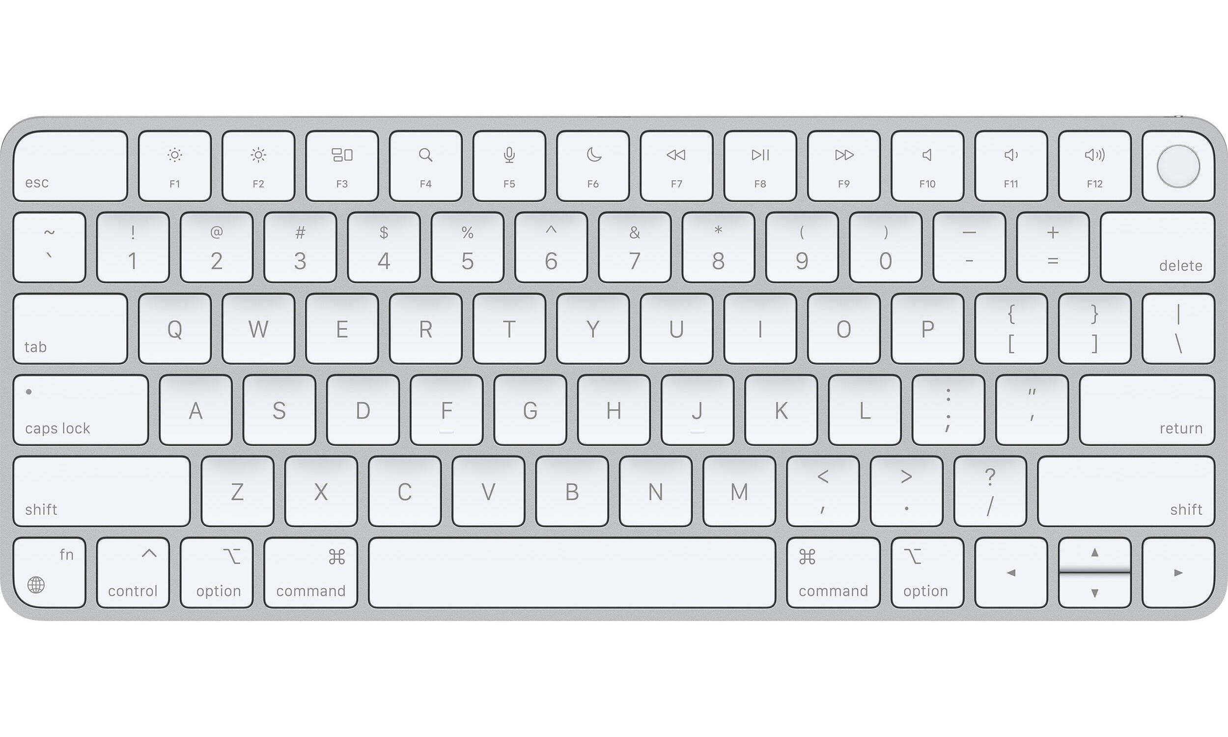 Клавиатура Apple Magic Keyboard с Touch ID, серебристый+белый— фото №0