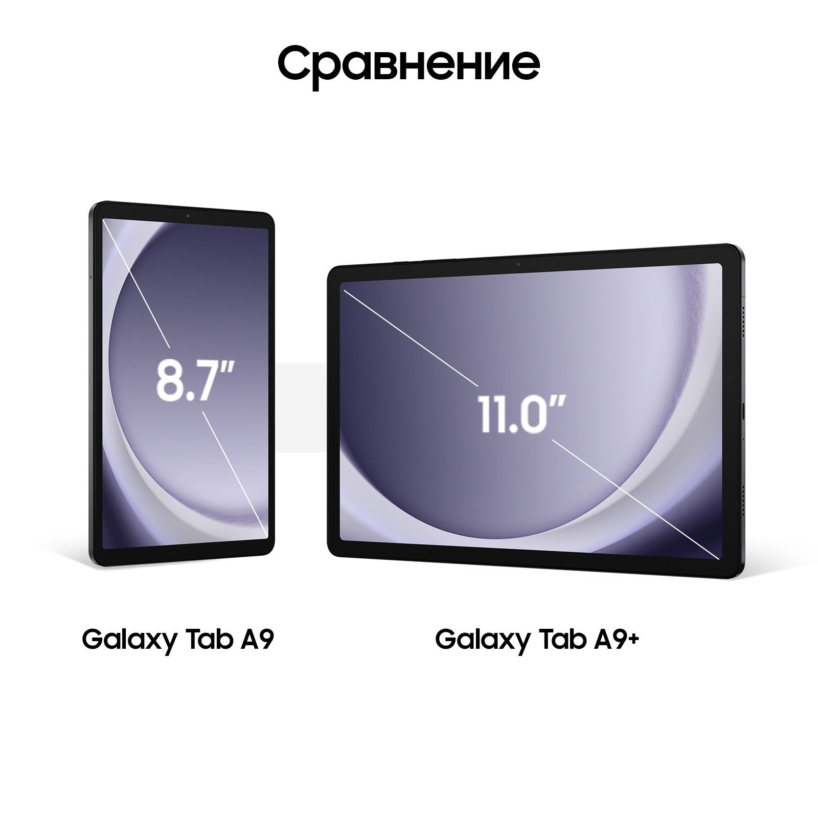 Планшет 11″ Samsung Galaxy Tab A9+ 5G 8Gb, 128Gb, серый (РСТ)— фото №2
