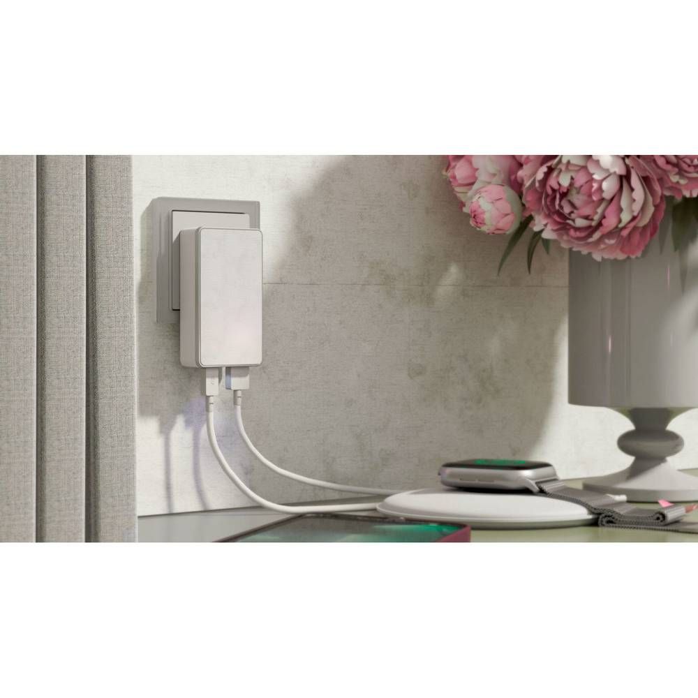Зарядное устройство сетевое VLP Dual wall charger, 20Вт, белый— фото №4