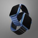 Ремешок Uniq Revix для Apple Watch 45/49mm, Силикон, синий/черный— фото №3
