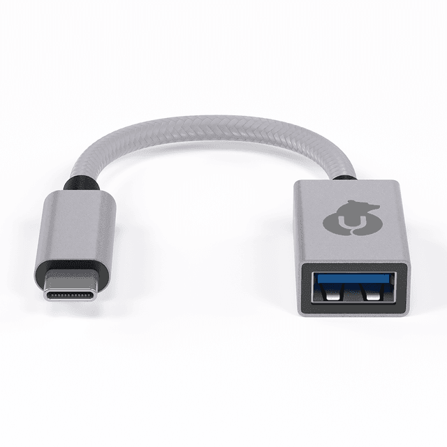Адаптер uBear LINK Adapter USB-C/USB 3.0 USB-C / USB, серебристый— фото №0