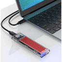 Корпус для SSD Orico TCM2-C3, красный+прозрачный— фото №2
