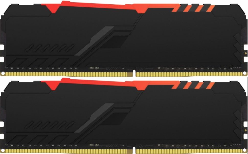 Модуль памяти Kingston FURY Beast Black RGB DDR4 16GB— фото №1